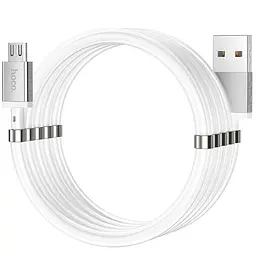 USB Cable Hoco U91 Magic Magnetic MicroUSB White 1m - мініатюра 4