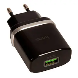 Адаптер мережевий HOCO Smart FCP/AFC C12Q 1USB 18 W black