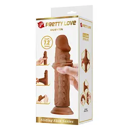 Фалоімітатор Pretty Love Quentin 7.2" 18.4 см (коричневий) - мініатюра 11