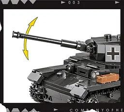 Конструктор COBI танк Panzer IV Ausf. G 3045 - мініатюра 7