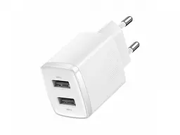 Мережевий зарядний пристрій Baseus Compact Charger 2USB 10.5 W EU CCXJ010202 White - мініатюра 3