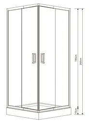 Душова кабіна Eger VI`Z 80-90 см 599-005/1, Білий - мініатюра 7