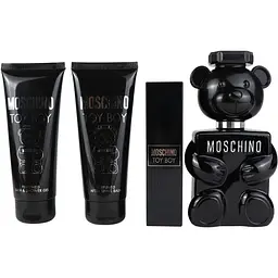 Набір для чоловіків Moschino Toy Boy: Парфумована вода 100 мл та 10 мл + Гель для душу 100 мл + Бальзам після гоління 100 мл