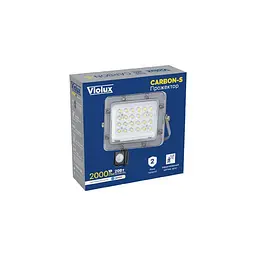 Прожектор LED Violux CARBON-S 20W 5000K 2000lm IP65 з датчиком ( 400212 ) - мініатюра 6