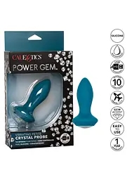 Анальна пробка Power Gem Vibrating Crystal Probe 10,7 см (блакитний) - мініатюра 17