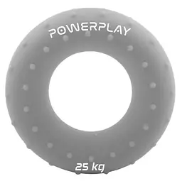 Еспандер кистьовий силіконовий PowerPlay PP-4338 Hand Grip Large 25 кг Сірий (PP_4338_Grey_25kg) - мініатюра 1