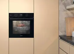 Духова шафа Whirlpool електрична 71 л, A+, дисплей, конвекція, телескопічні напрямні, пара, чорний - мініатюра 2