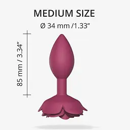 Силіконова анальна пробка Love To Love OPEN ROSES M SIZE - PLUM STAR - мініатюра 3