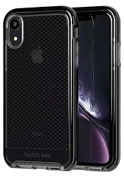 Чохол силіконовий протиударний Tech21 Evo Check для iPhone XR (6.1") Чорний Smokey Black