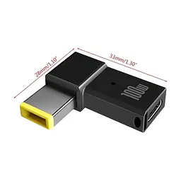 Перехідник ST-Lab PD 100W USB-C F to DC Male Jack square mouth Lenovo Thinkpad (PD100W-Lenovo) - мініатюра 3