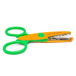 Ножиці дитячі "Craft" 1606A(Orange-Green) з фігурним лезом