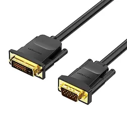 Кабель Vention DVI(24+1) to VGA Cable 1.5M Black (EABBG) - мініатюра 3