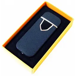 Запальничка USB ZGP 711 електрична, спіральна, чорна, акумуляторна, металева - мініатюра 2