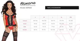 Сексуальний комплект Roxana 6077 XXL червоний з чорним - мініатюра 4