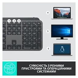 Клавіатура Logitech MX Master Keys for Business Graphite US (920-010251) - мініатюра 9