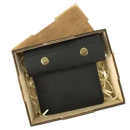 Подарунковий набір чоловічий в коробці Handycover №43 (чорний) ключниця, обкладинка ID паспорт - мініатюра 2