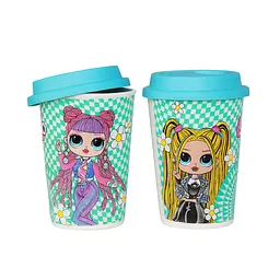 Склянка порцелянова L.O.L. Omg Always Extra з силіконовою кришкою 410 мл 