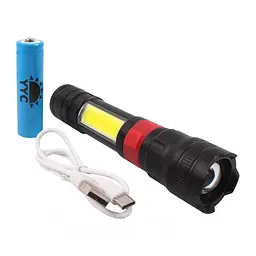 Ручний акумуляторний ліхтар XPRO PL-826 P70 COB White+Red з поворотною головою, магнітним затискачем, водонепроникний, із зарядкою через microUSB (47316-826_182)