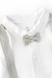 Ошатний комбінезон для хлопчика з комірцем і метеликом Gentleman - мініатюра 2