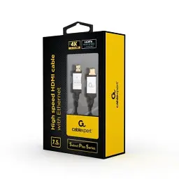 Кабель HDMI (M) - HDMI (M), 7.5 м, Black, Cablexpert, V 1.4 (CCB-HDMIL-7.5 M) - мініатюра 3