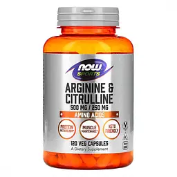 Аргінін та Цитрулін Arginine 500мг Citrulline 250мг - 120 вег.капсул