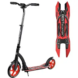 Самокат Best Scooter 89х52х90 см Чорно-червоний 000231488