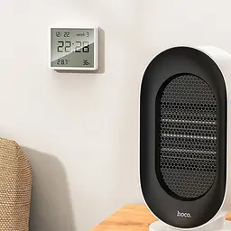 Електронний термогігрометр + годинник Hoco HX41 5in1 Indoor White - мініатюра 5