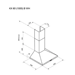 Витяжка кухонна Pyramida KX 60 (1000) B WH - мініатюра 7