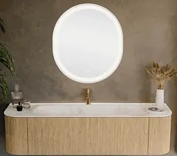 Дзеркало Qtap Gemini кругле з LED-підсвічуванням Touch QT2578R8071W - мініатюра 11