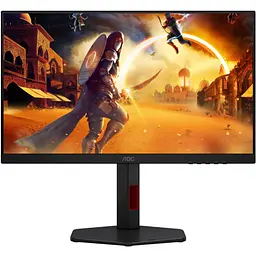 Монітор TFT 23.8" AOC 24G4ZR, Fast IPS, 260Гц, 2xHDMI, DP, HAS, Pivot, чорно-червоний (24G4ZR) - мініатюра 9