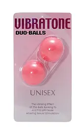 Вагінальні кульки Vibratone Unisex Duo Balls, 3.5 см, рожевий - мініатюра 2