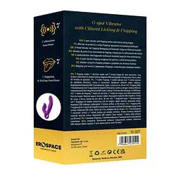 Вібратор - Erospace Sweet Play G-Spot Vibrator With Clitoral Licking & Flapping A17 - мініатюра 3