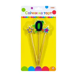 Свічка Maxi Stars "0" висотою 4,5 см, 3 шт. (MX620080-0)