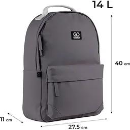 Рюкзак GoPack Education Teens 147 сірий (GO25-147M-7) - мініатюра 3