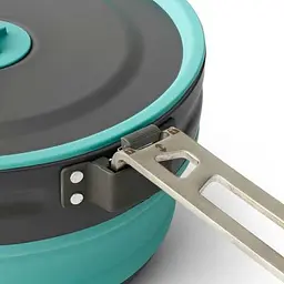 Каструля складна з чохлом Sea to Summit Frontier UL Collapsible Pot w/Sack, 2.2 L Сірий-Бірюзовий - мініатюра 4