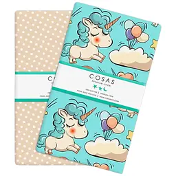 Набір наволочок Cosas Mint unicorn 50х70 см бежевий (SetPillow_UnicornMint_DotsBeige_50х70)
