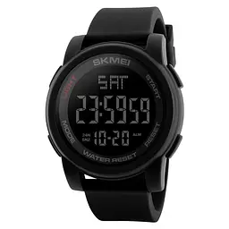 Чоловічий наручний годинник 1257BK All Black Skmei acs0030827