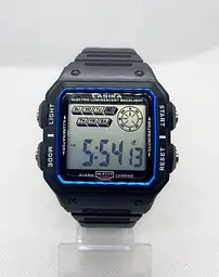 Годинник наручний Lasika Sports W-F117 спортивний вологостійкий Чорний з синім (IBW877BZ) - мініатюра 3