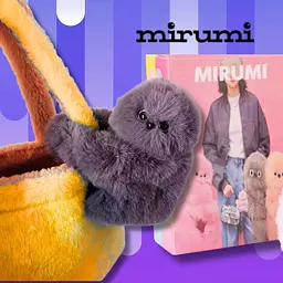 Інтерактивна м'яка іграшка брелок Mirumi Ленивец Пушистик повторюшка на акумуляторі Мірумі Сірий