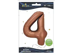 Кулька фольгована цифра PELICAN 40 (100 см) 1 4 коричнева