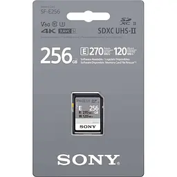 Карта пам'яті Sony 256GB SDXC C10 UHS-II U3 V60 R270/W120MB/s Entry (SFE256.ET4) - мініатюра 2