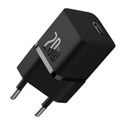Мережевий зарядний пристрій Baseus GaN5 Fast Charger(mini) 1C 20W EU чорний CCGN050101 - мініатюра 3