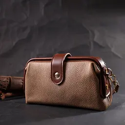 Стильный клатч с интересной защелкой из натуральной кожи Vintage 19,5х10х5,5 см sum0029011 - миниатюра 9