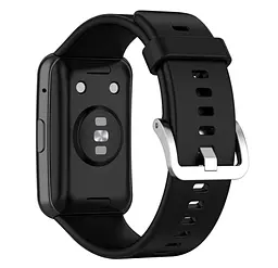Силіконовий ремінець Primolux для смарт-годинника Huawei Watch Fit (TIA-B09) Black - мініатюра 2