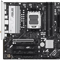 Материнська плата Asus AM5 B850M MAX Gaming WIFI, B850, 4xDDR5, Int.Video (CPU), 4xSATA3, 3xM.2, 1xPCI-E 5.0 x16, 3xPCI-E 4.0 x16, Realtek 7.1, Realtek 1Gb, WiFi 6, Bluetooth 5.3, 7xUSB 3.2 / 7xUSB 2.0, HDMI/DP, MicroATX