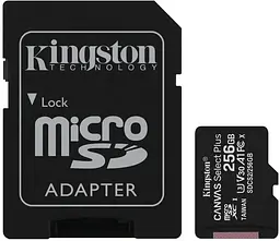 Карта пам'яті Kingston microSDXC Canvas Select Plus Class 10 UHS-I U1 V10 A1 + SD-адаптер 256GB Full HD та 4K - мініатюра 2