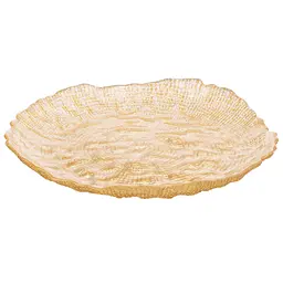 Тарілка Ardesto Golden ice 20.5x2 см скло золотиста (AR5059) - мініатюра 2