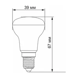 Лампочка Videx R39e 4W E14 4100K 220V (VL-R39e-04144) - мініатюра 3