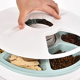 Автоматична годівниця для собак і котів електронна Pet Feeder, 30x7 см, 6 порцій по 128мл, таймер, мелодія (100663) - мініатюра 2