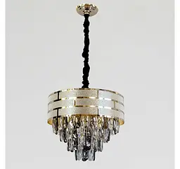 Кришталева підвісна люстра Artlight 884611/400, золото, 5 ламп E14, Ø40,2 см, від 6-15 м² - мініатюра 2